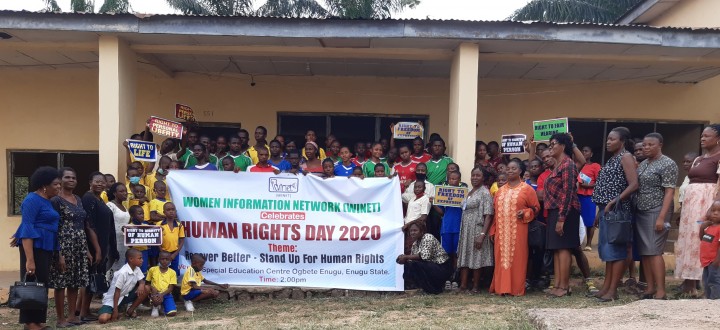 Human Rights  Day 10th December 2020 celebration at Special Education Centre Ogbete, Enugu, Enugu State, Nigeria