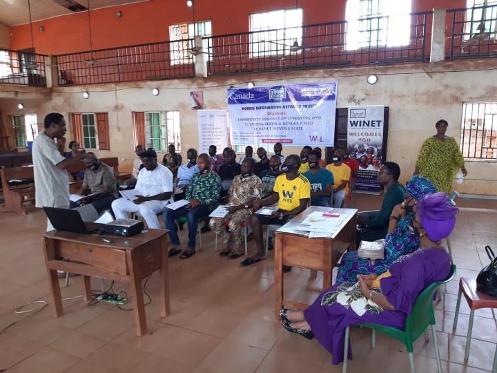 Participants in Community Dialogue on Ending SGBV in Umuchigbo Iji-Nike on 5 September 2020